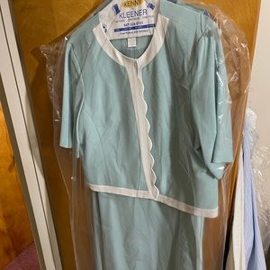 Two piece dress short sleeve with matching jacket